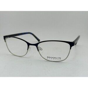 Brooklyn Eyewear - D161 BLUE-SILVER 52-17-135 Rectangle Eyeglass Frames